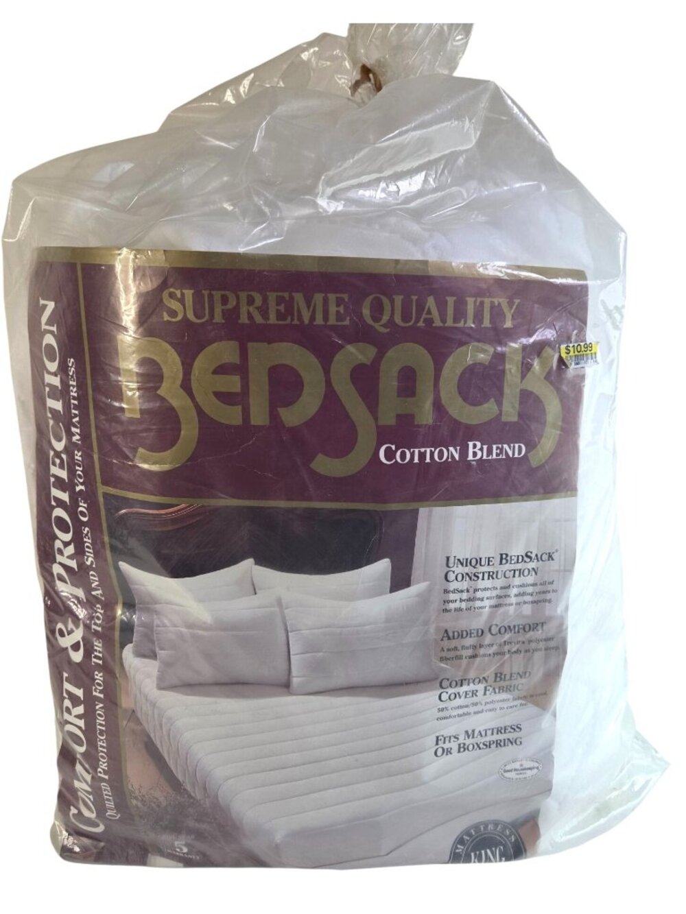 Supreme Quality Bedsack Cotton King Size Quilted Mattress Protector & Comfort